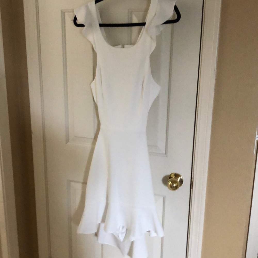 Backless mini white dress